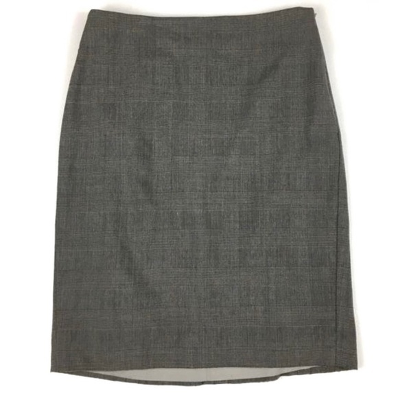 Ann Taylor Subtle Plaid High Waisted Pencil Skirt - Picture 2 of 6